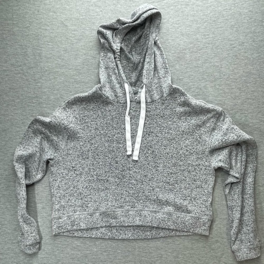 Bluenotes Womens Grey Cropped Hoodie Size Xs